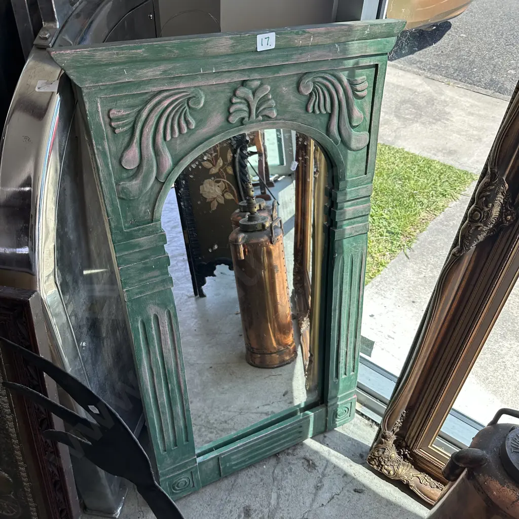 wooden framed mirror Image 1++