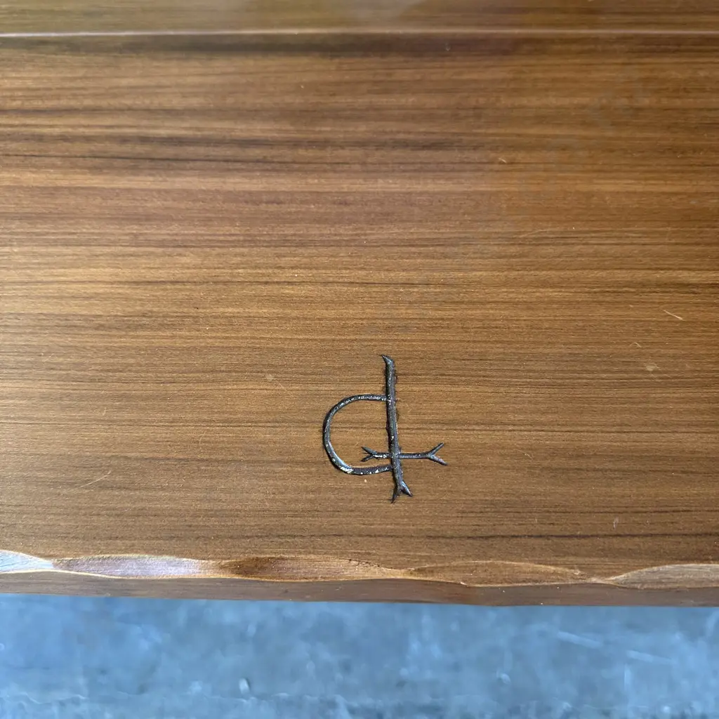 Tony Greaves hand carved dining table with wrought iron support 1990 x 1030 Image 1++