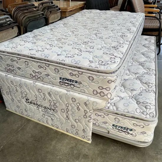 King single bed with roll out bed