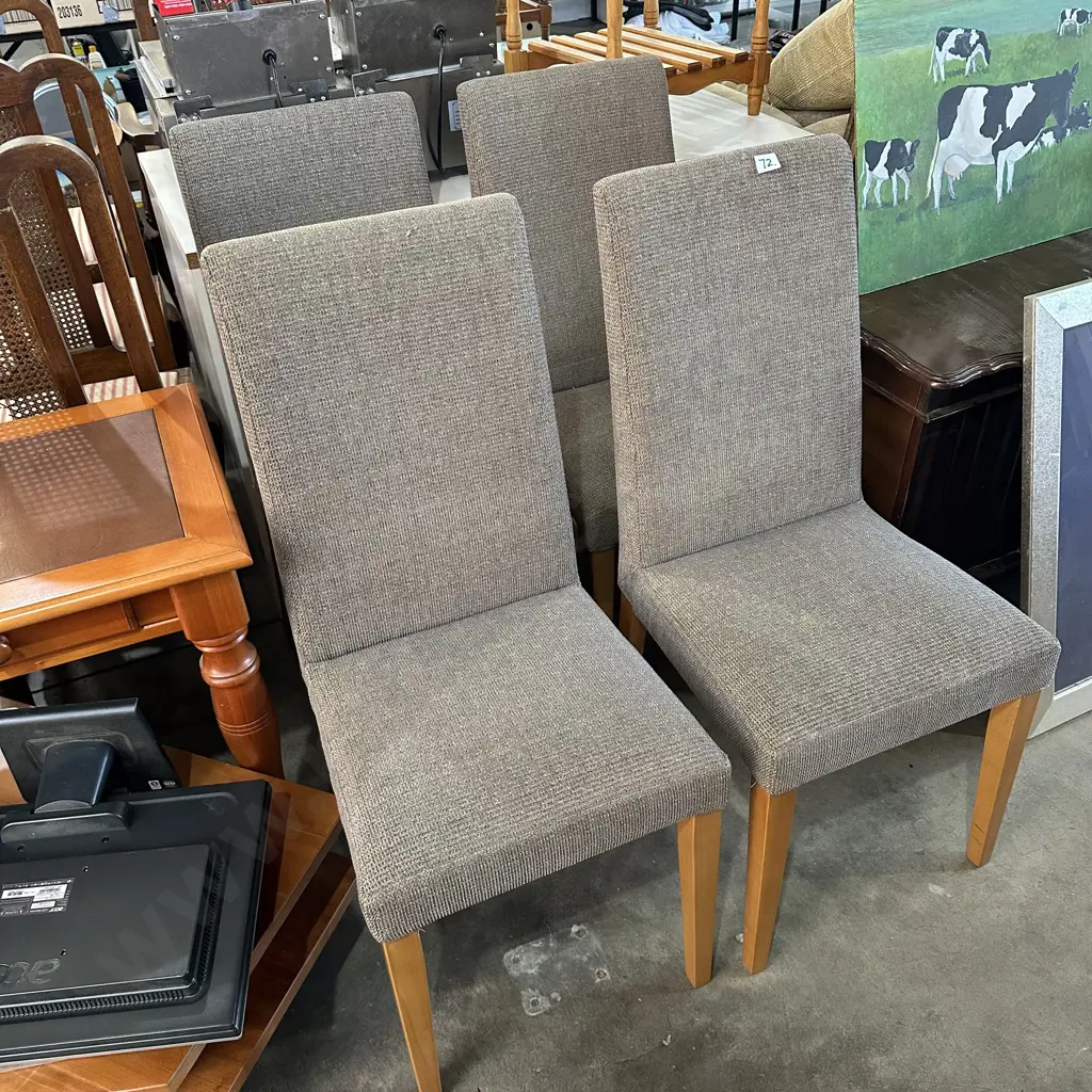 set 4 high back dining chairs Image 1++