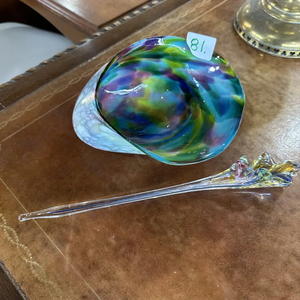 Art glass Paua & stem Image 1++