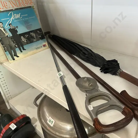 shooting stick, LPs etc