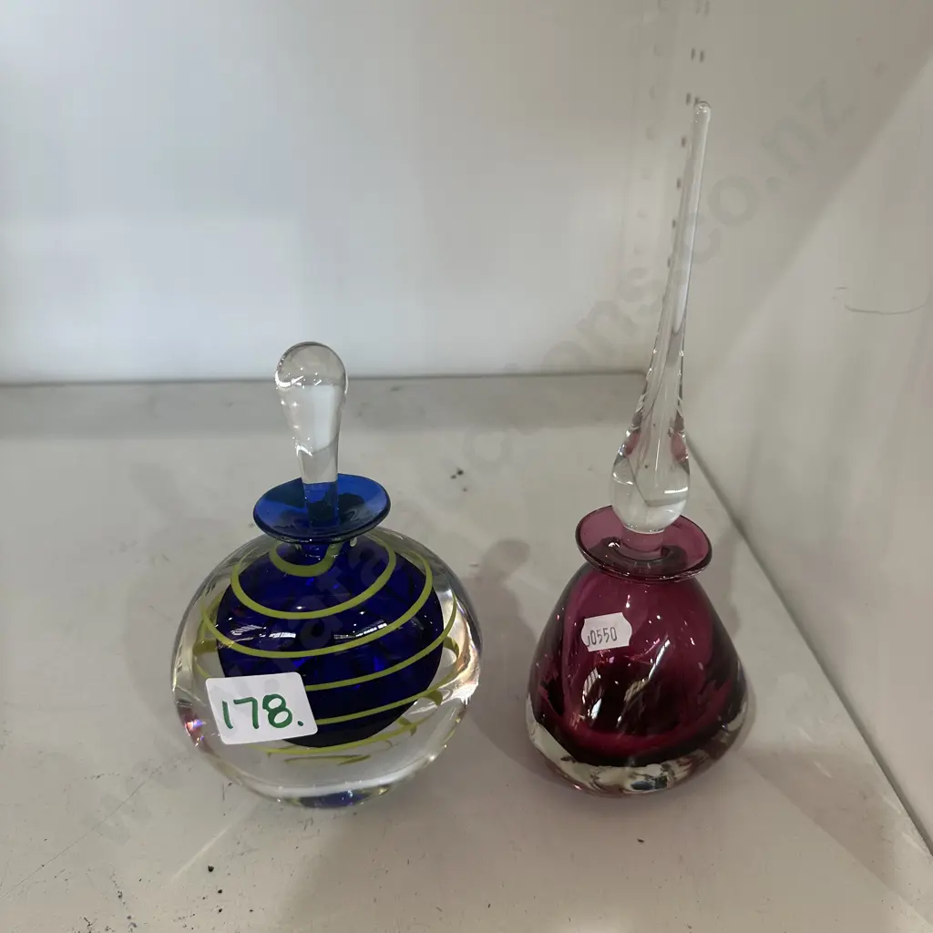 2 art glass perfume bottles Image 1++