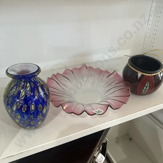 art glass and nz pottery