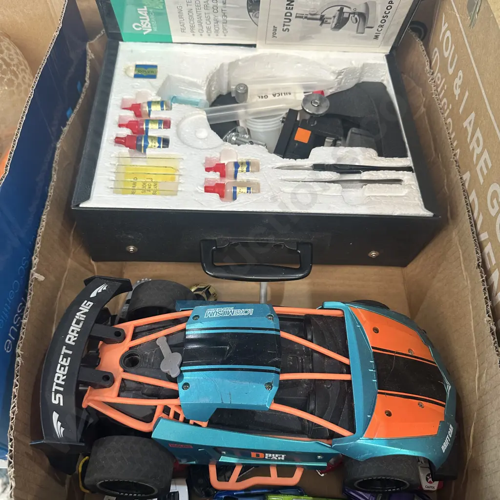 Microscope and toy cars Image 1++