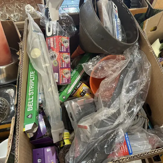 Collection of lamps, filtered funnel etc.