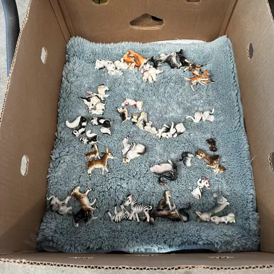 Miniature china animals.