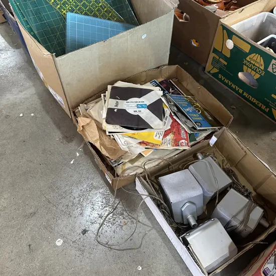 Records, surround speakers and cutting mats etc.