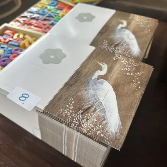 Leanne Culy "White Heron " xmas cards