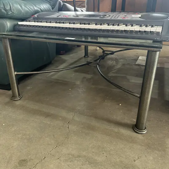 glass top coffee table