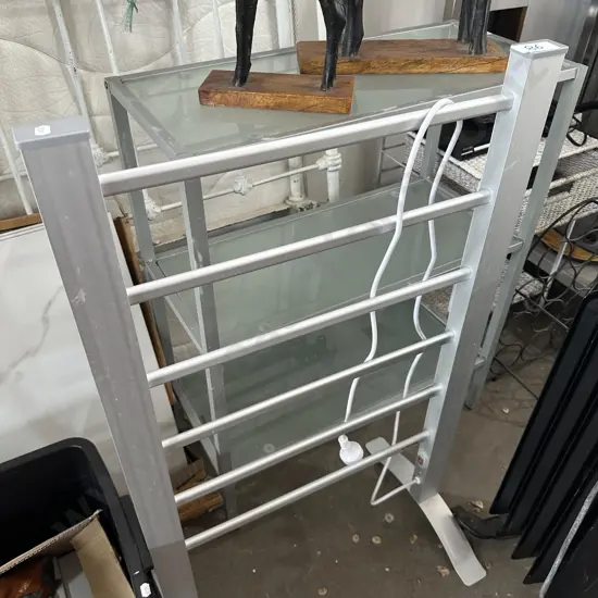towel rail, and bathroom shelf