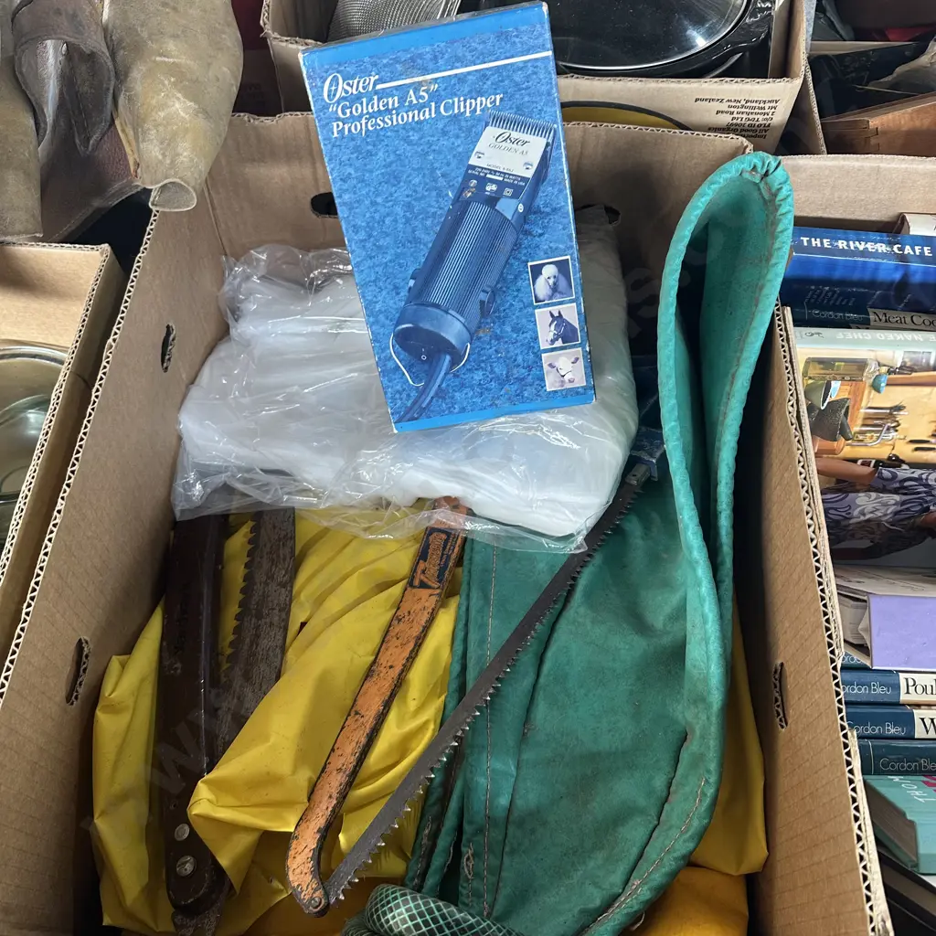 Dog clippers, wet weather gear etc. Image 1++