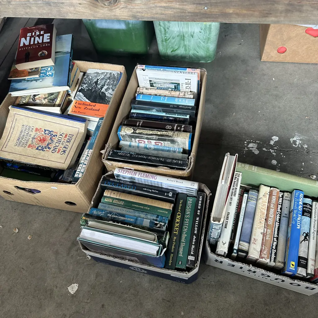 Four boxes of books Image 1++