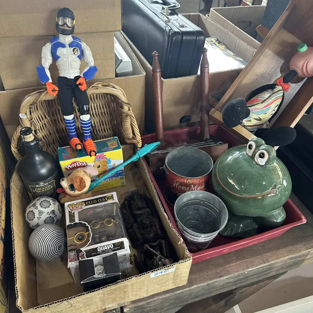 Toys including POP, cane basket and dolls bed etc. Image 1++