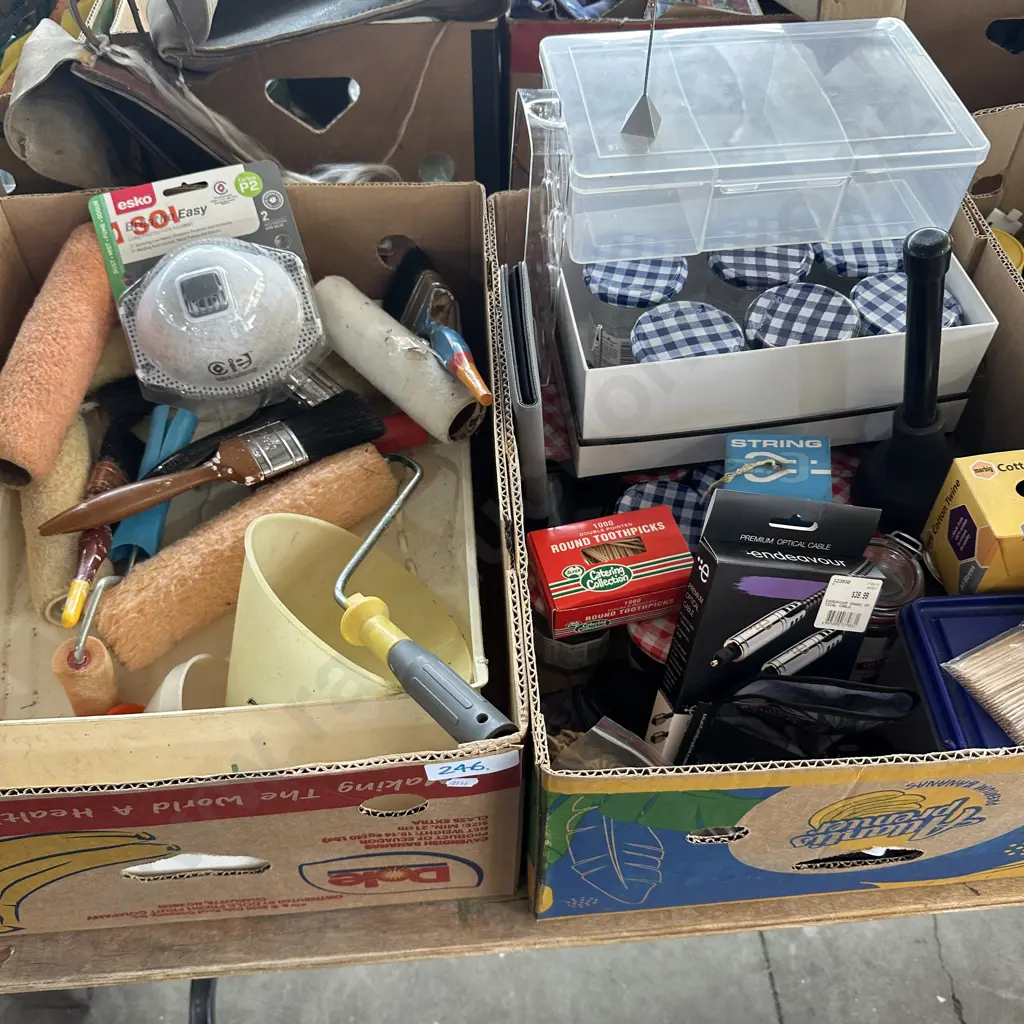 Two boxes painting gear, craft container etc. Image 1++