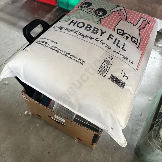 Box of files and hobby fill