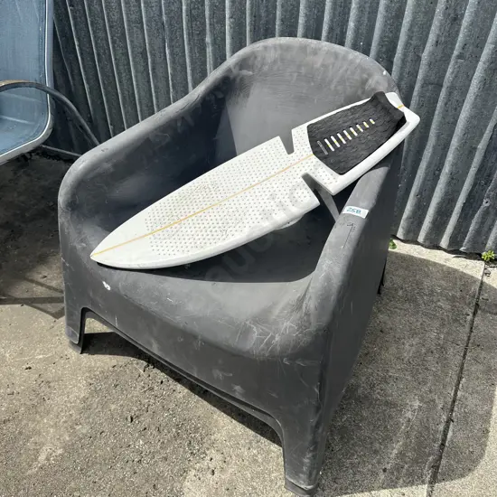 Pair of pool side chairs and rip stick