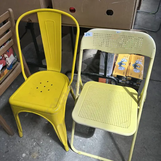 2 yellow chairs