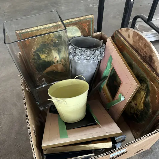 Large glass vase etc