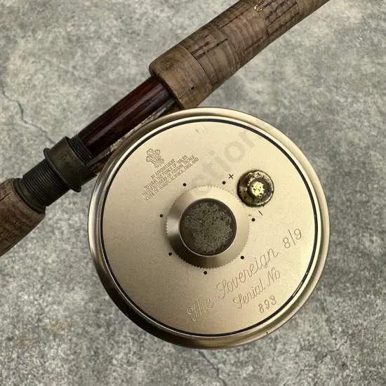 Hardy fly rod with reel  "The Sovereign"  8/9 serial no. 893