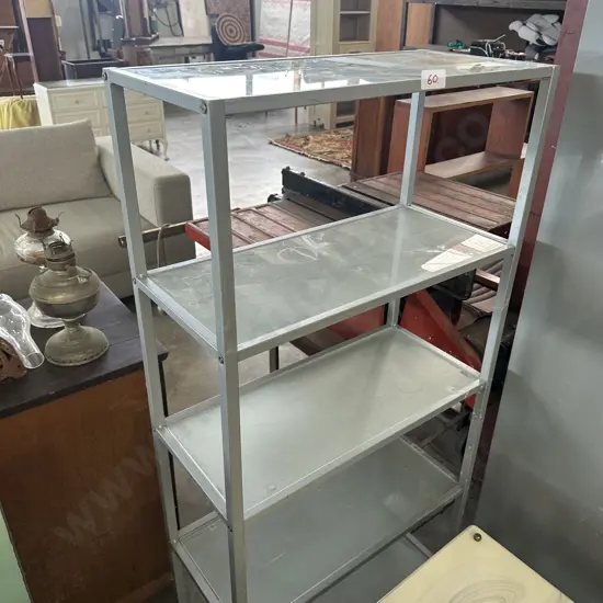 Five tier glass shelf