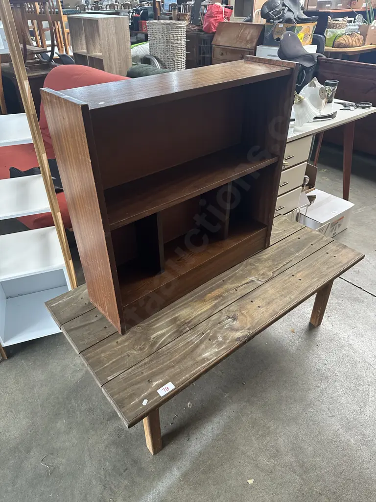 Book shelf and rustic coffee table Image 1++