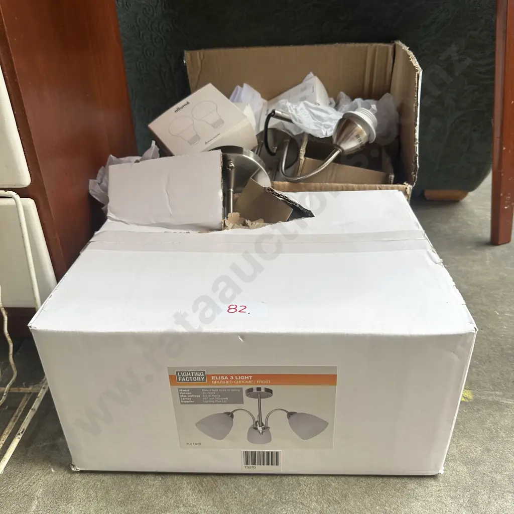 New Pair of ceiling lights including lamps. Image 1++