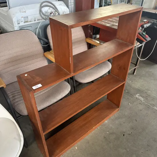 Stained pine bookcase.