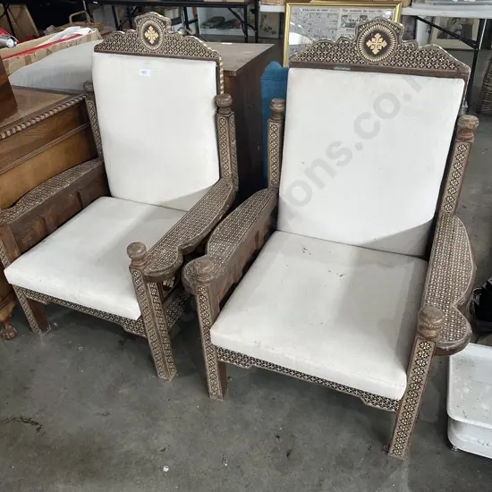 Pr antique Syrian chairs