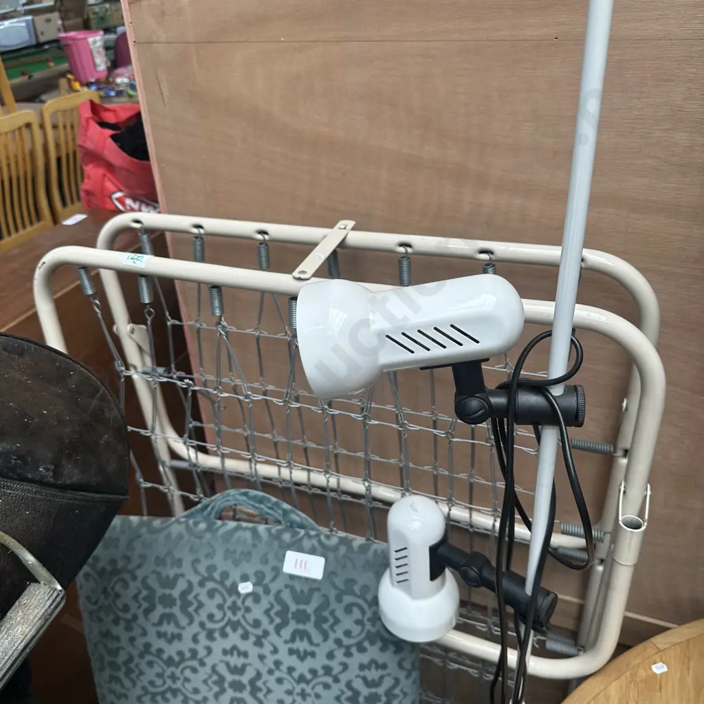 roll away bedbase, lamp and bedroom chair Image 1++