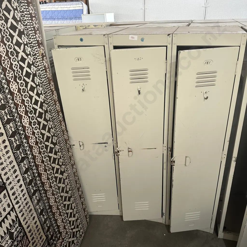 3 adjoined steel lockers (1 end open) Image 1++