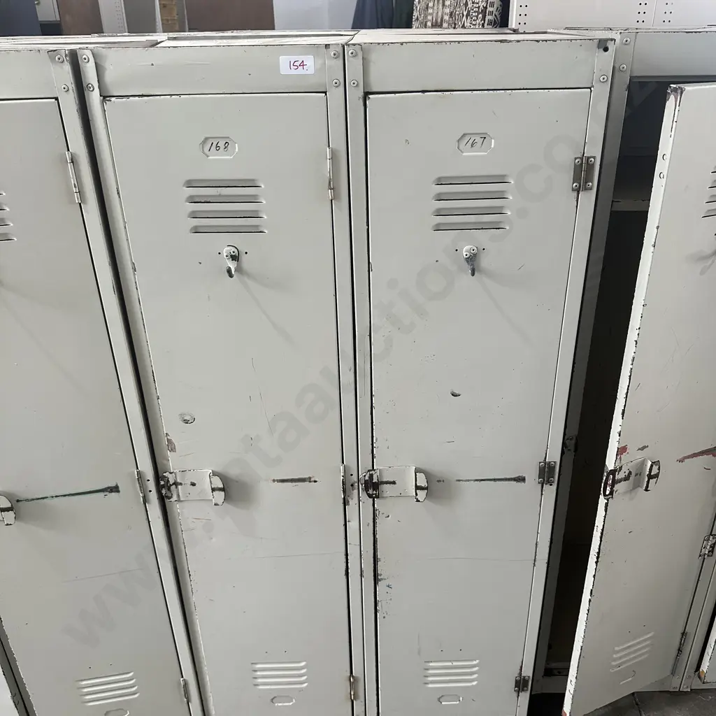 4 steel lockers double sided (1 end open) Image 1++