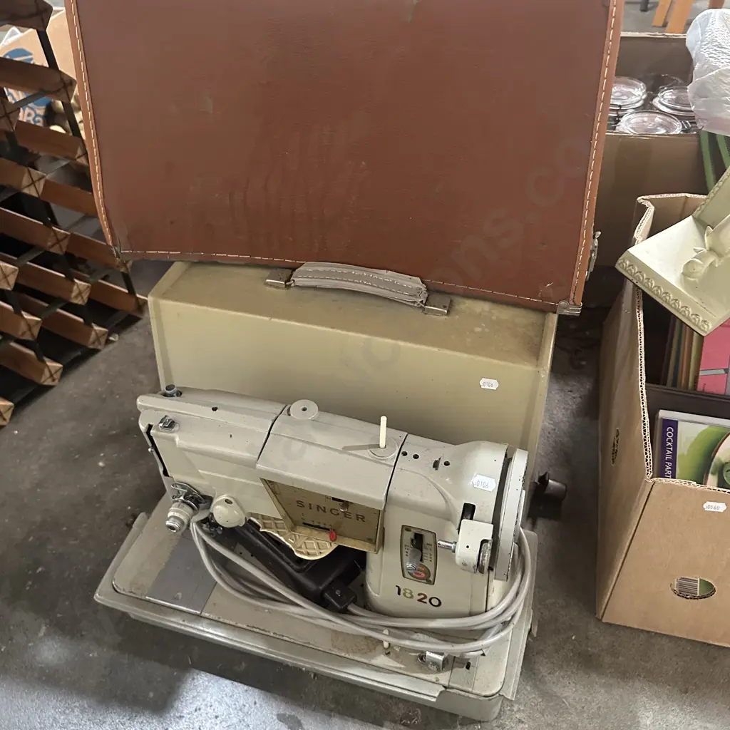 dumbell, metal vase, picture frames etc (plus sewing machine) Image 1++