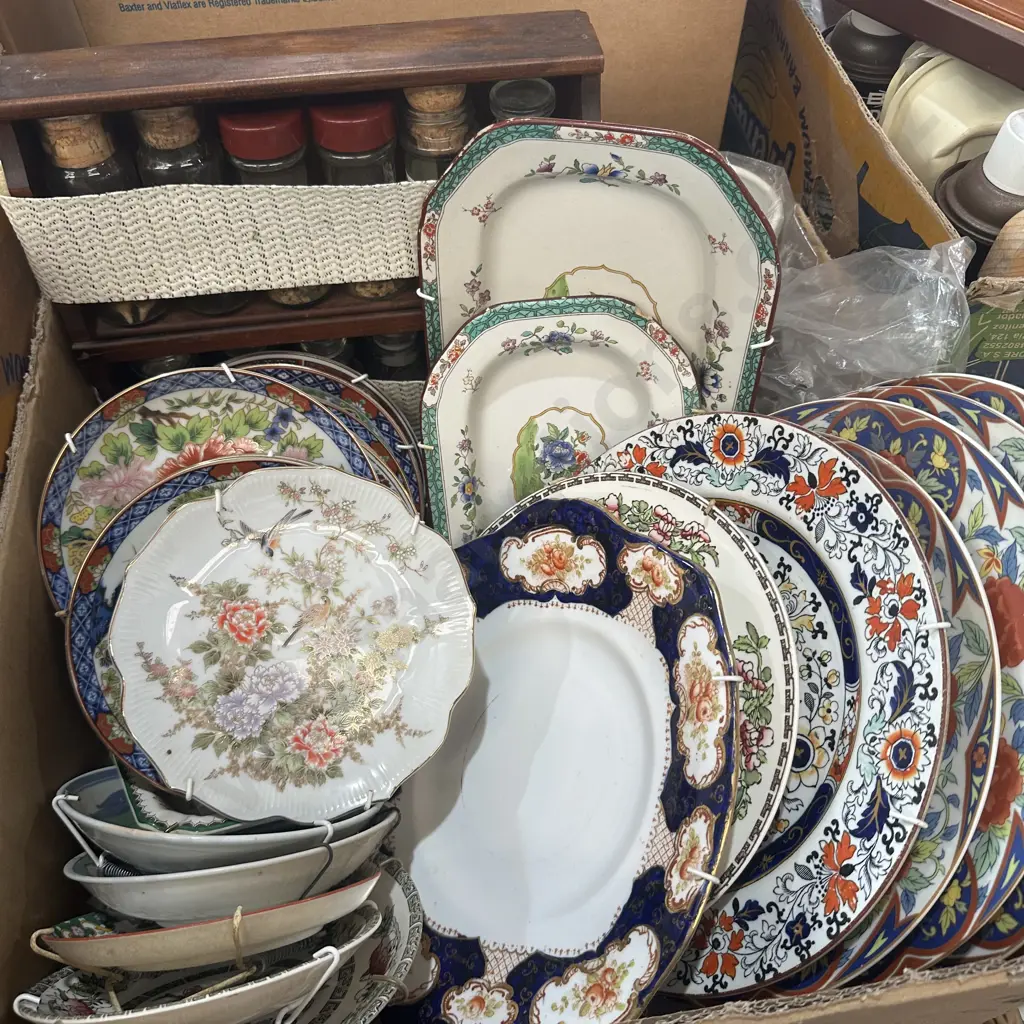 Oriental wall plates and spice rack etc. Image 1++