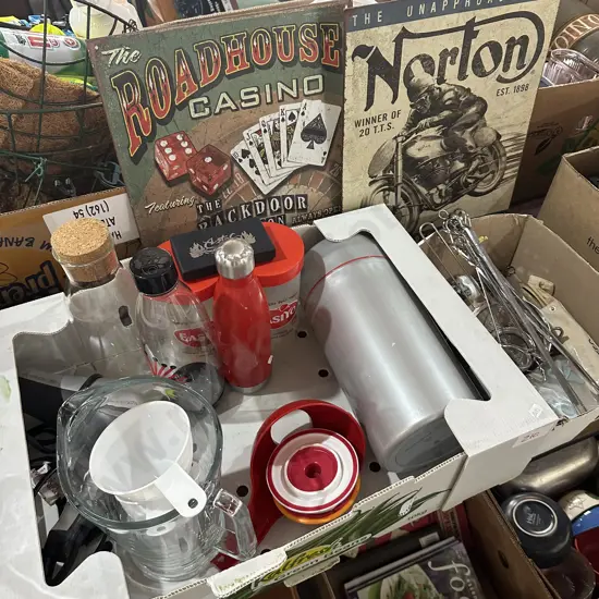 Easiyo, water jug, metal signs etc.