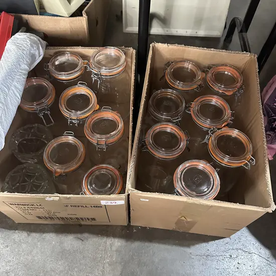2 box jars and vases