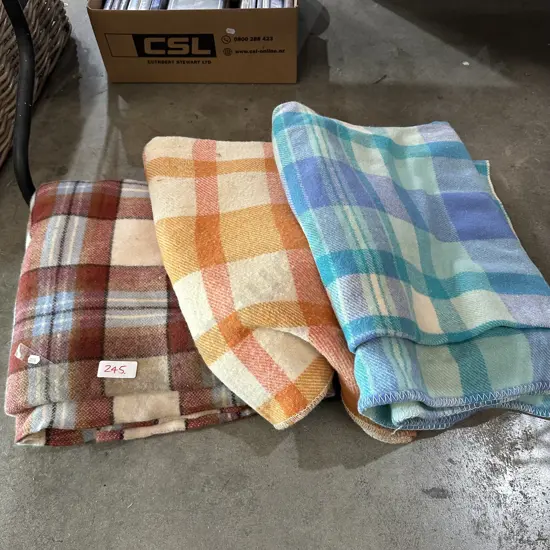 3 woolen blankets