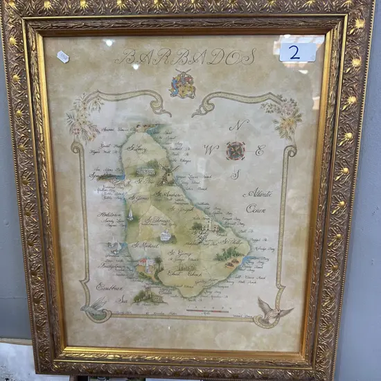 Map of Barbados 630 x 500