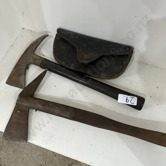 2 fireman axes