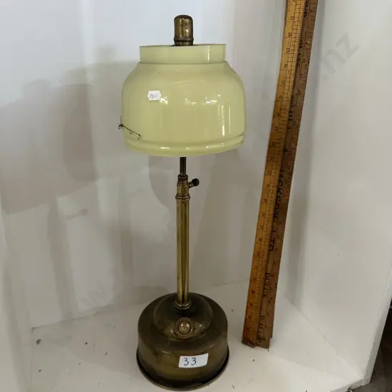 Brass spirit lamp plus rulers