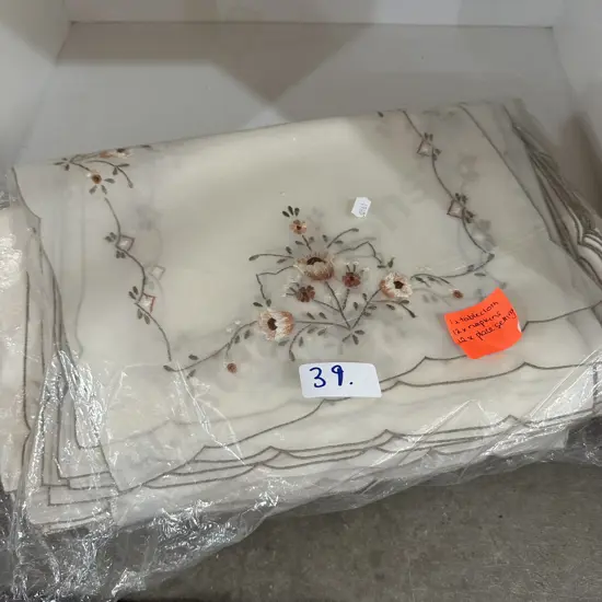 12place setting plus tablecloth embodery set