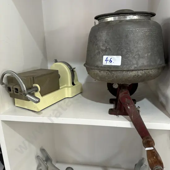 Butter churn and butter cutter