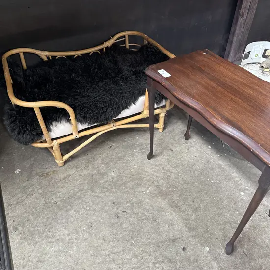 pet basket and side table