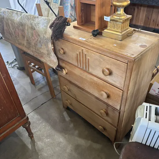 chest drawers, 2 average chairs and vintage hanging