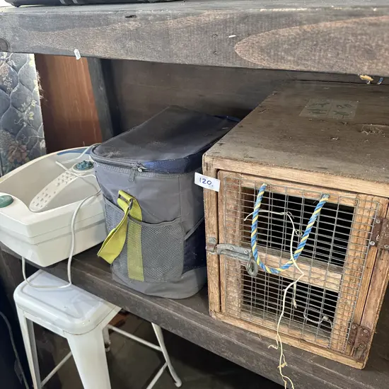 cage, chilli bag and foot massage