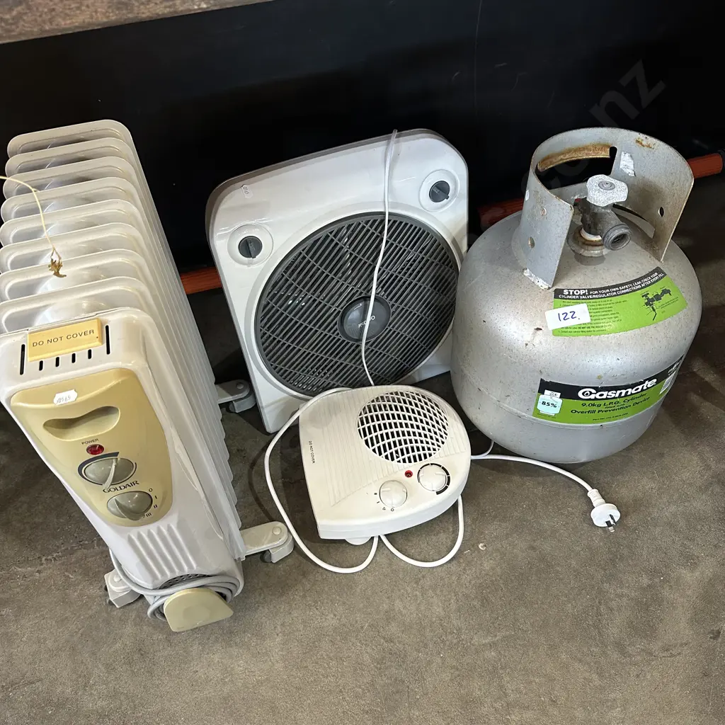 gas bottle, heaters and fan Image 1++