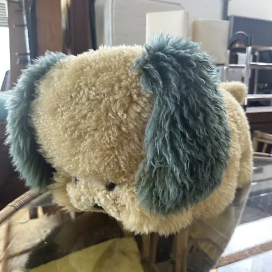 vintage sheepskin dog