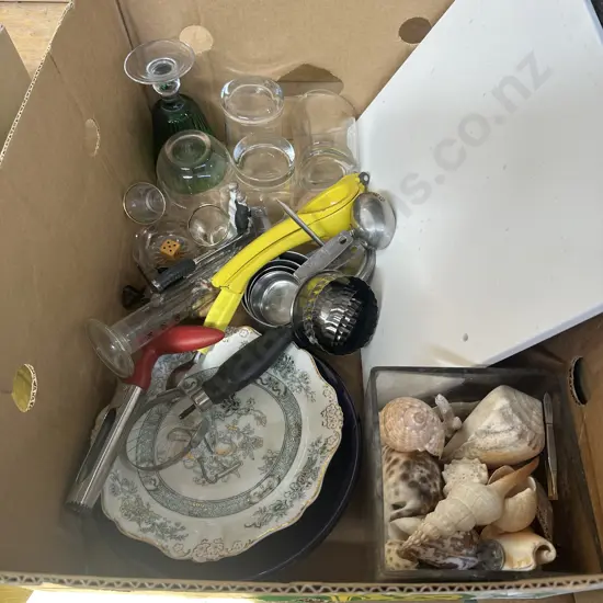 shell collection, utensils etc