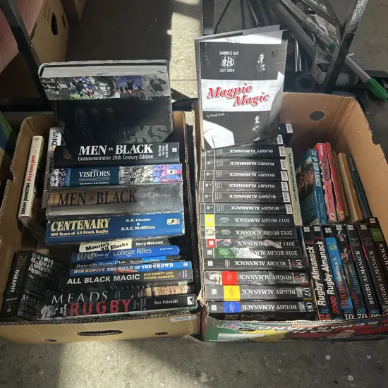 2 box Rugby books