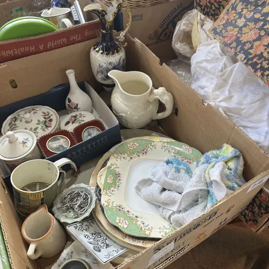 2 box dress, Dux, Wedgewood etc